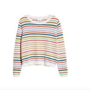 **SOLD** Allude Designer Cashmere Sweater Multi Stripe NWT, XS